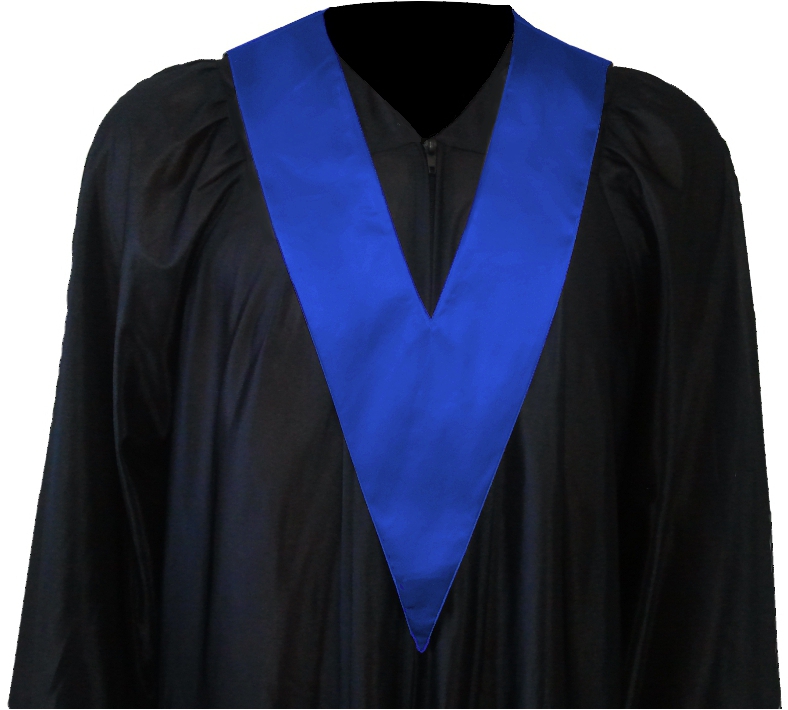 Graduation Gown + Student-Tie in colour blue
