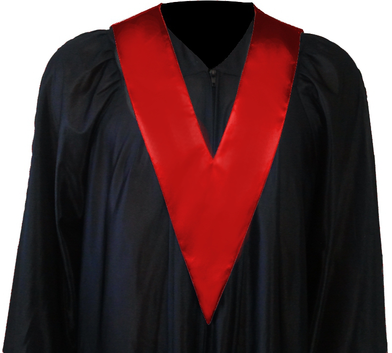 Graduation Gown + Student-Tie in colour red